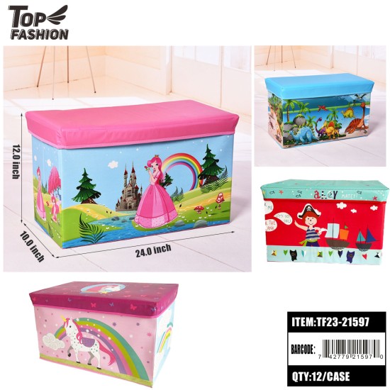 MIX 4 STYLES OF CARTOON NON-WOVEN STORAGE STOOL 12PC/CS