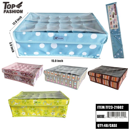 12*5*15 TRANSPARENT 24COMPARTMENTS STORAGE BOX 48PC/CS