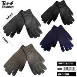 MENS MIXED 4 DOUBLE-LAYER TOUCH SCREEN KNITTED GLOVE 72PC/CS