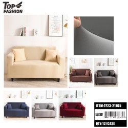MIXED SIX-COLOR SINGLE-COLOR TWO-SEATER SOFA COVER 12PC/CS