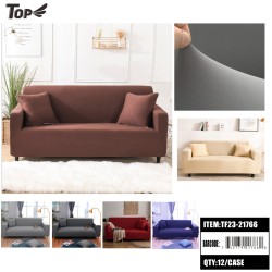 MIXED SIX-COLOR SINGLE-COLOR THREE-SEATER SOFA COVER 12PC/CS