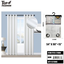 54"*84" WHITE VERTICAL BLACKOUT CURTAINS 12PC/CS