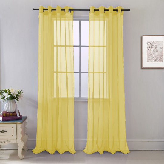 CARRIE GROMMET PANEL 84 N.YELLOW 12PC/CS