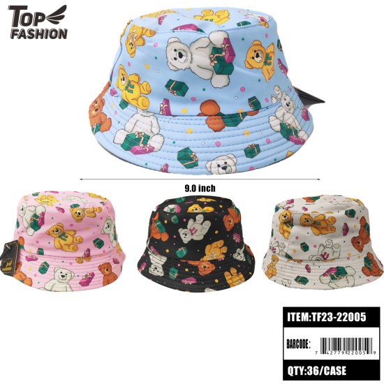 BEAR CHILDRENS BUCKET HAT 72PC/CS