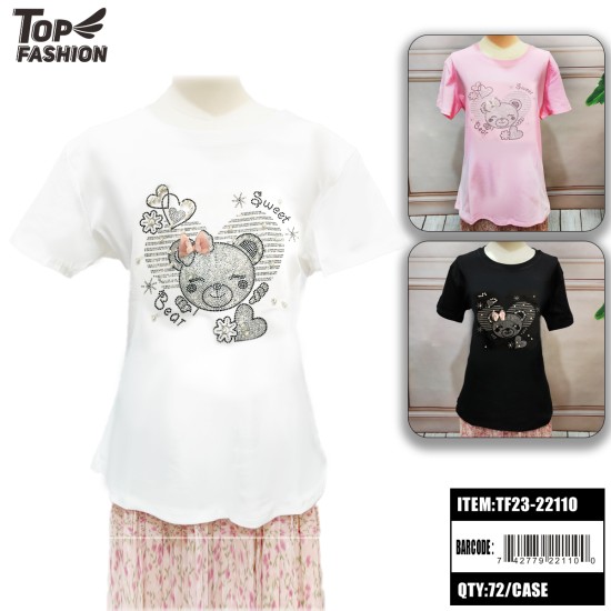 MIXED 3-COLOR SWEET BEAR MILK SILK T-SHIRT 72PC/CS