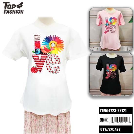 WOMENS 3-COLOR LOVE MILK SILK T-SHIRT 72PC/CS