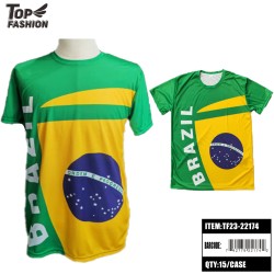 BRAZIL ROUND NECK SPORTS T-SHIRT 72PC/CS
