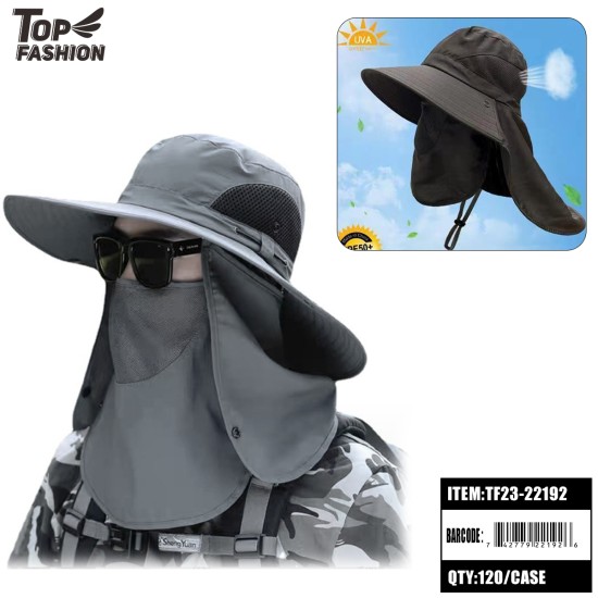 OUTDOOR 360 DEGREE SHAWL SUN PROTECTION HAT 120PC/CS