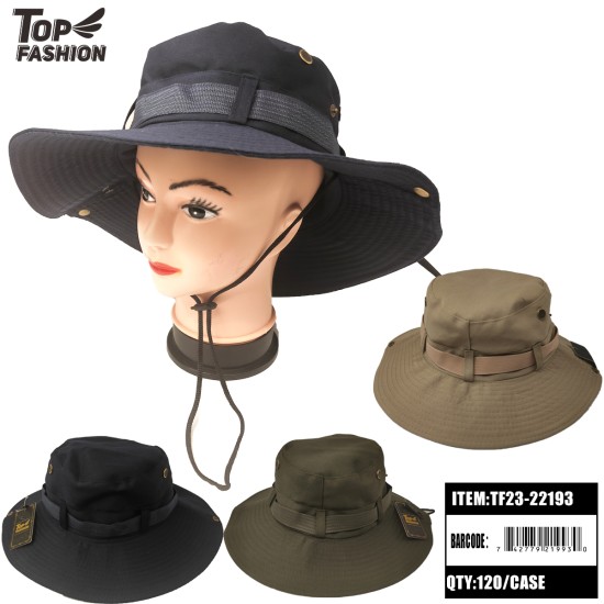 MIXED 4 COLOR OUTDOOR TWILL DENIM BUCKET HAT 120PC/CS