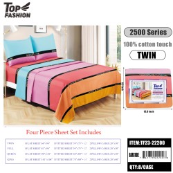 80G TWIN SIZE COLORFUL THREE-PIECE BED SHEET SET 8PC/CS