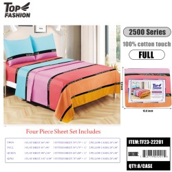 80G FULL SIZE COLORFUL FOUR-PIECE BED SHEET SET 8PC/CS