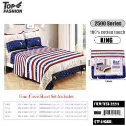 80G KING SIZE STAR MOON FOUR-PIECE BED SHEET SET 8PC/CS