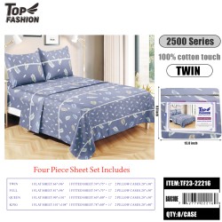 80G TWIN SIZE  FEATHER 3-PIECE BED SHEET SET 8PC/CS