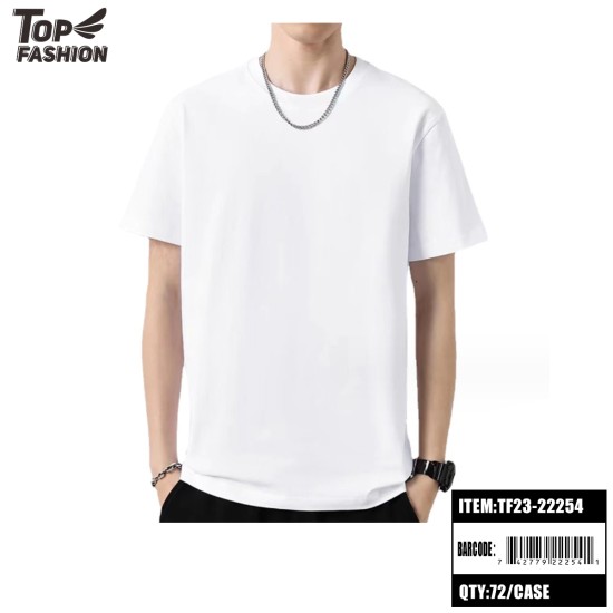 180G WHITE MENS COTTON T-SHIRT (S-XL) 72PC/CS