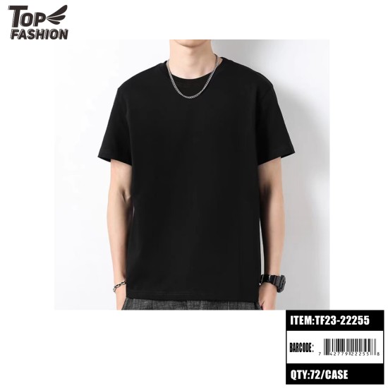 180G MENS BLACK COTTON T-SHIRT (S-XL) 72PC/CS