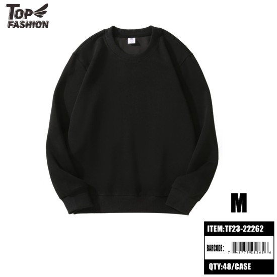 M SIZE 320G BLACK CREW NECK SWEATSHIRT 48PC/CS