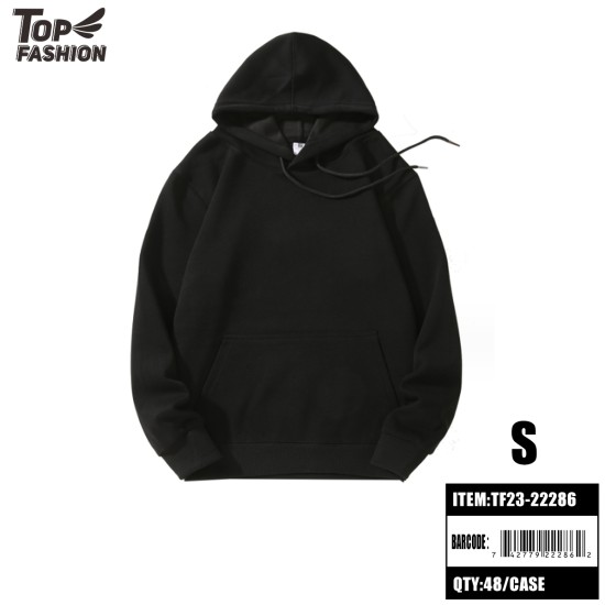 S SIZE BLACK HOODED SWEATSHIRT 48PC/CS