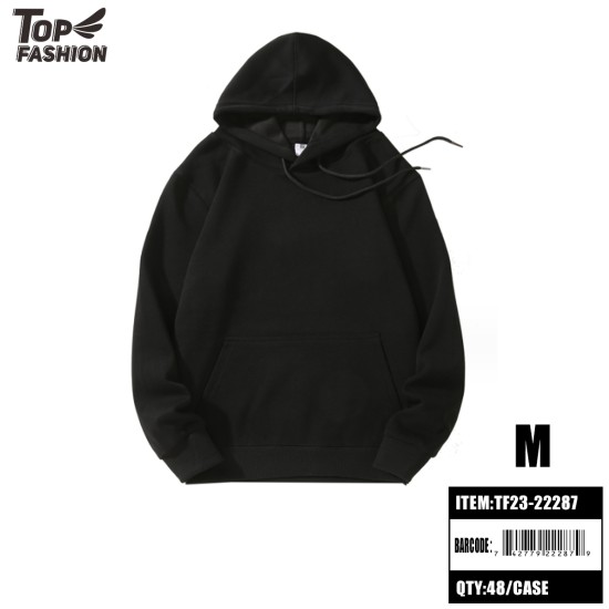 M SIZE BLACK HOODED SWEATSHIRT 48PC/CS