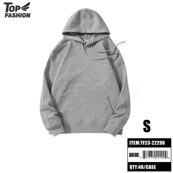 S SIZE LIGHT GRAY HOODED SWEATSHIRT 48PC/CS