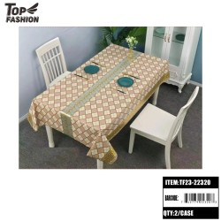 CAMEL COLOR SQUARE PVC TABLECLOTH 22Y/ROLL 44Y/CS