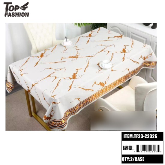 WHITE MARBLE PATTERN PVC TABLECLOTH 22Y/RL 44Y/RL