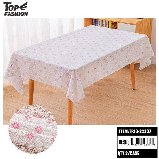 PINK FLOWER PVC TABLECLOTH 22Y/RL 44Y/CS