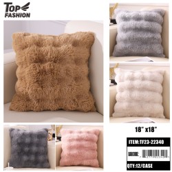 MIXED 6 COLORS DOUBLE-SIDED PLUSH PILLOW 12PC/CS