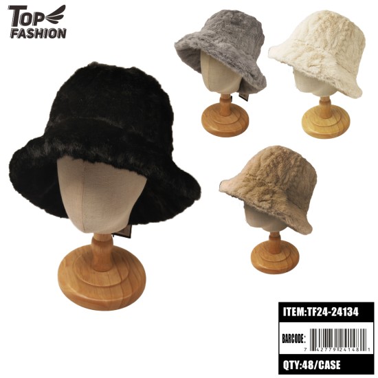 MIXED 4 COLORS MILLET MINK BUCKET HAT 48PC/CS