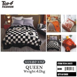 4KG QUEEN SIZE 2PLY MICROFIBER CLOUD BLANKET 6PC/CS