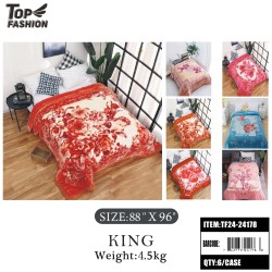 4.5KG KING SIZE 2PLY MICROFIBER CLOUD BLANKET 6PC/CS