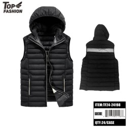 MENS HOODED DOUBLE-LINE VEST 24PC/CS