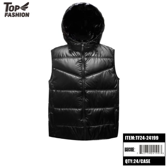 MENS HOODED DOUBLE-LINE VEST 24PC/CS