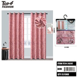 PINK HOT STAMPING 84 BLACKOUT CURTAINS 12PC/CS