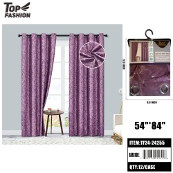 84" GOLD RING BLACKOUT CURTAINS (LAVENDER) 12PC/CS