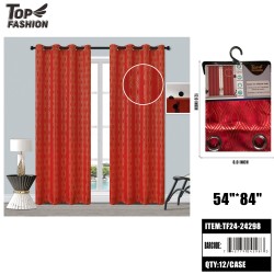 84 GILDED LINE CURTAIN (RED) 12PC/CS