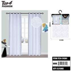 FLOWING CLOUD JACQUARD (GRAY) 84" BLACKOUT CURTAIN 12PC/CS