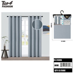 JACQUARD (GREY) 84" BLACKOUT CURTAINS 12PC/CS