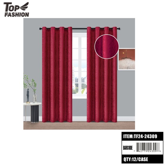 (WINE RED) 84" BLACKOUT CURTAINS 12PC/CS