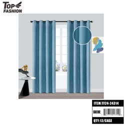 (BLUE) 84" BLACKOUT CURTAINS 12PC/CS