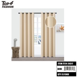 BEIGE 84" BLACKOUT CURTAINS 12PC/CS