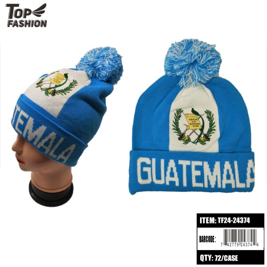 GUATEMALA FLAG KNITTED HAT 72PC/CS