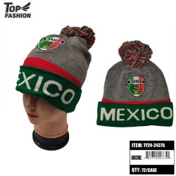 MEXICAN FLAG KNITTED HAT 72PC/CS