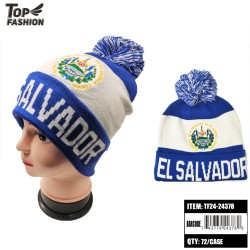 EL SALVADOR FLAG KNITTED HAT 72PC/CS