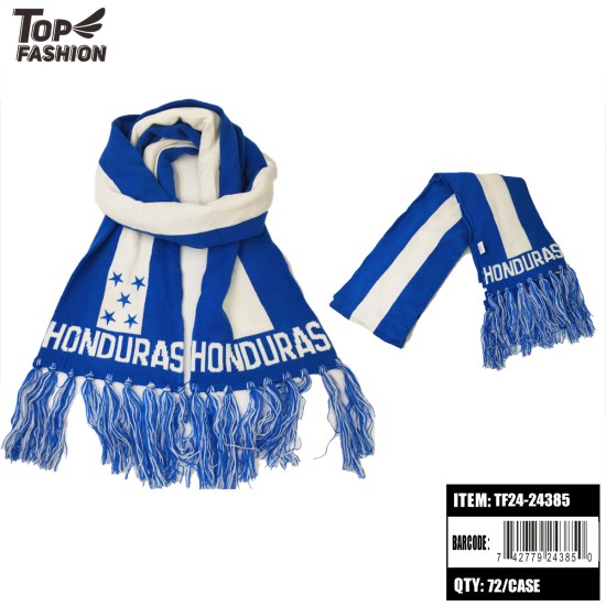 HONDURAS FLAG KNITTED SCARF 72PC/CS