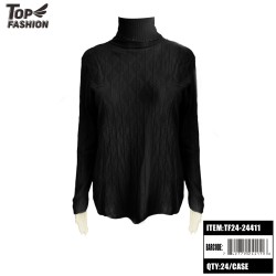 BLACK COLOR TURTLENECK SWEATER 36PC/CS