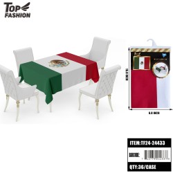 56X72 MEXICAN FLAG TABLECLOTH 36PC/CS