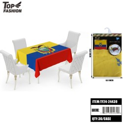 56X72 ECUADOR FLAG TABLECLOTH 36PC/CS