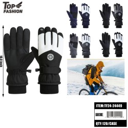 MENS 4-COLOR ELASTICATED VENT SKI GLOVES 120PC/CS