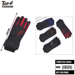 MENS 4-COLOR ELASTICATED VENT SKI GLOVES 120PC/CS