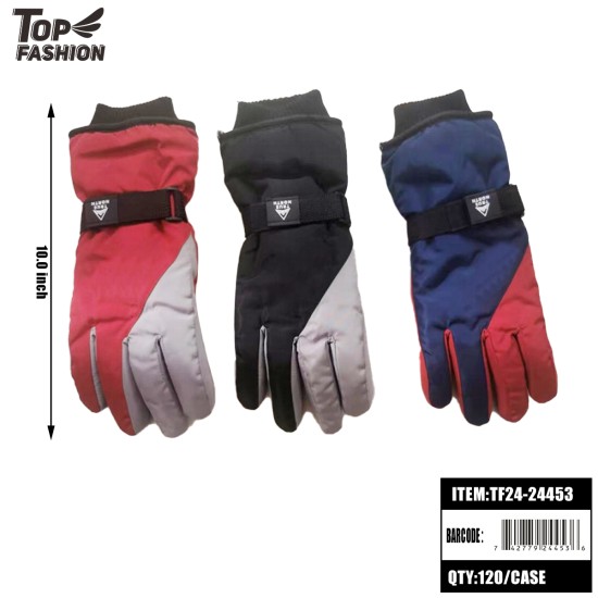 MENS 3-COLOR ELASTICATED VENT SKI GLOVES 120PC/CS